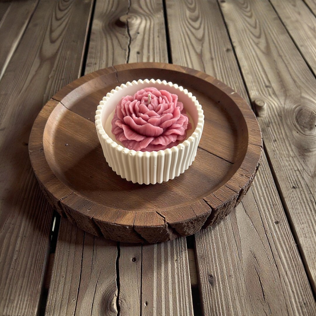 Petite floral bowl candle